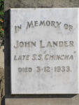 LANDER John  -1933