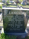LANGSON James Bennett 1911-1945 & Doris Frances 1914-1984