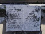 LAVENDER Albert E. -1934 & Elizabeth E. -1955 :: LAVENDER Beryl -1916