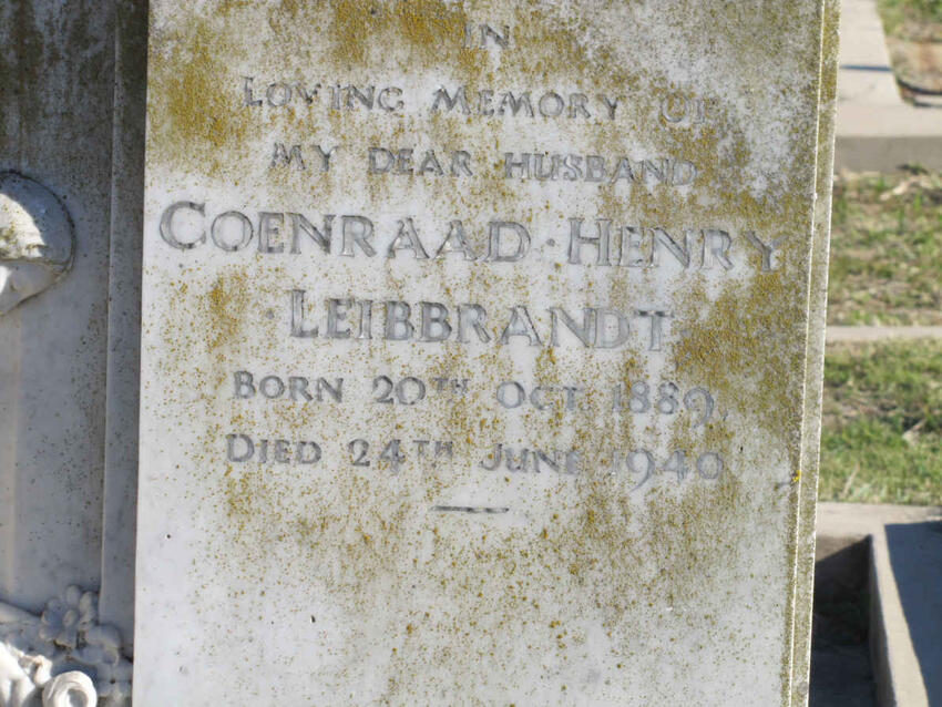 LEIBBRANDT Coenraad Henry 1889-1940