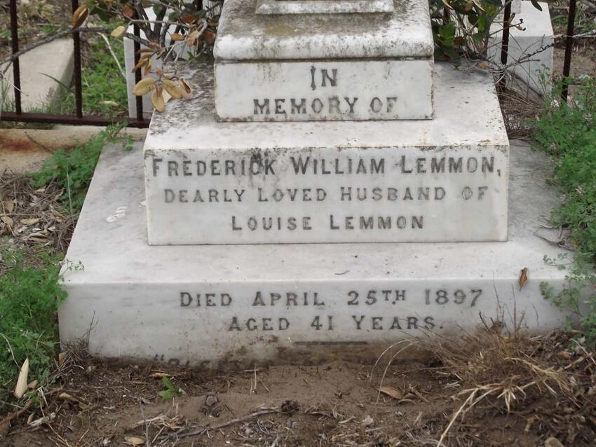 LEMMON Frederick William -1897
