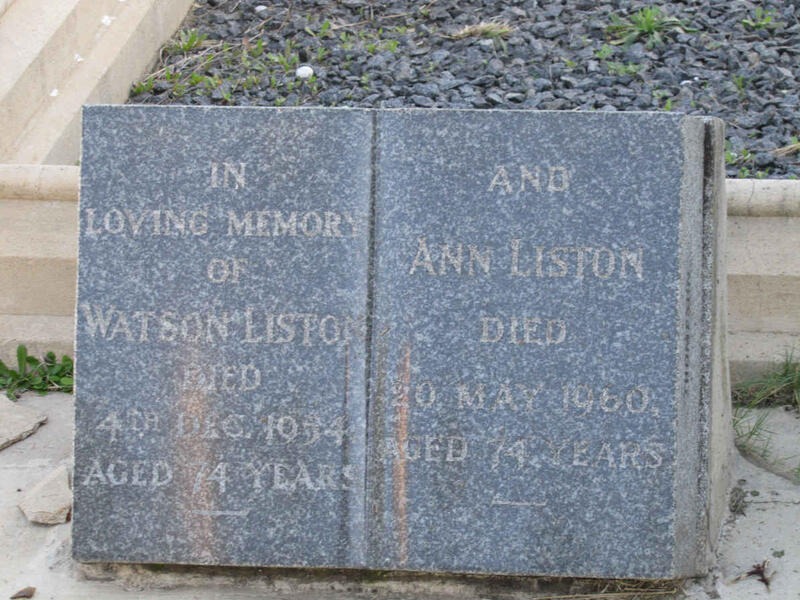 LISTON Watson -1954 & Ann -1960