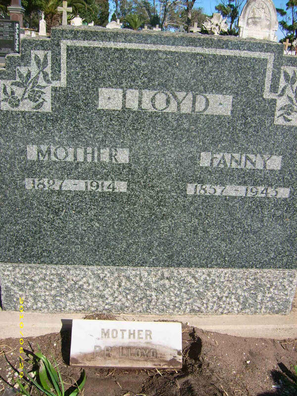 LLOYD Mother 1827-1914 :: LLOYD Fanny 1857-1943