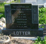LOTTER Christiaan Ferdinand 1913-1984 & Dorothea Elizabeth 1911-1979