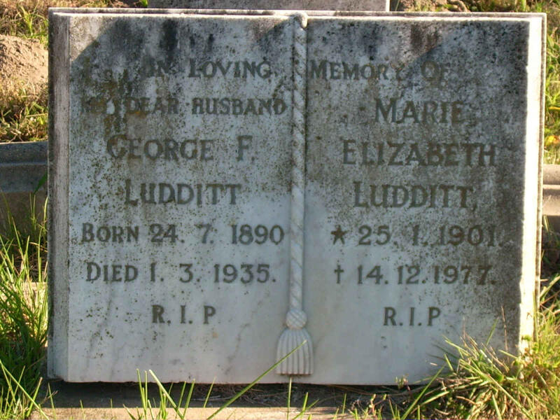 LUDDITT George F. 1890-1935 & Marie Elizabeth 1901-1977