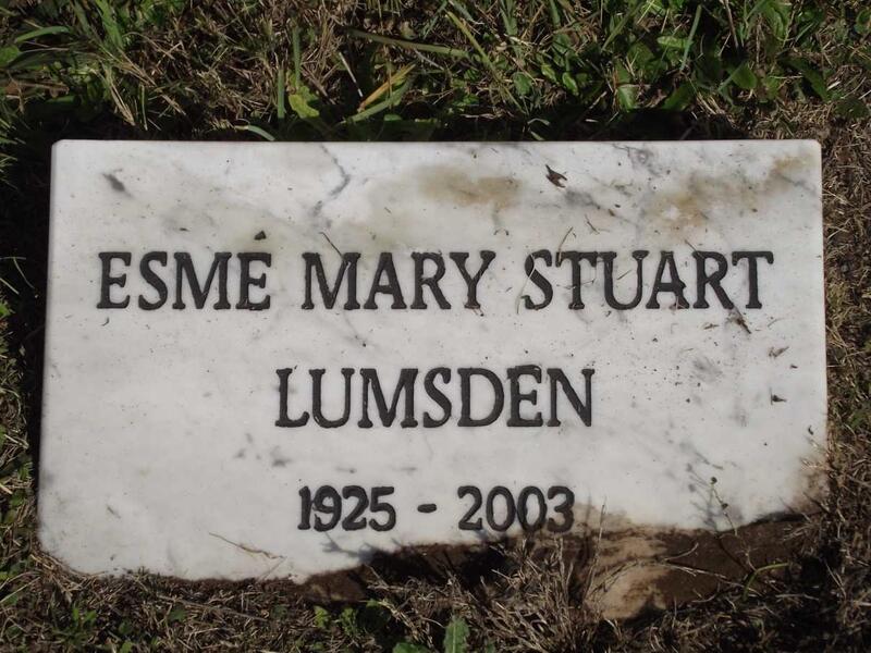 LUMSDEN Esme Mary Stuart 1925-2003