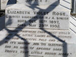 SINGER Elizabeth Violet Rose 1897-1902