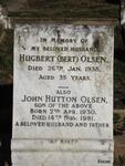 OLSEN Hugbert -1938 :: OLSEN John Hutton 1930-1981