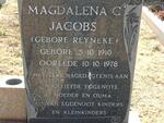 JACOBS Magdalena C. geb. REYNEKE 1910-1978