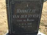 VYVER Hannetjie, van der geb. DE BRUYN 1946-1978