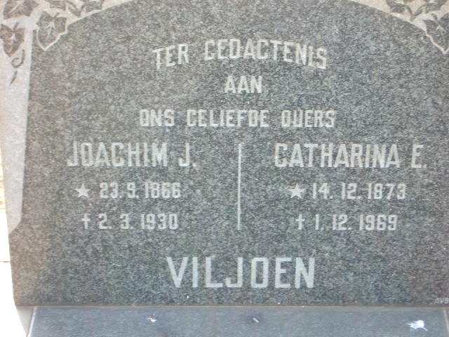 VILJOEN Joachim J. 1866-1930 & Catharina E. 1873-1969