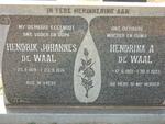 WAAL Hendrik Johannes, de 1918-1974 & Hendrina A. 1921-1993