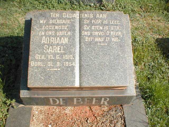 BEER Adriaan Sarel, de 1913-1954