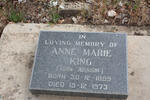 KING Anne Marie nee JOHNSON 1889-1973
