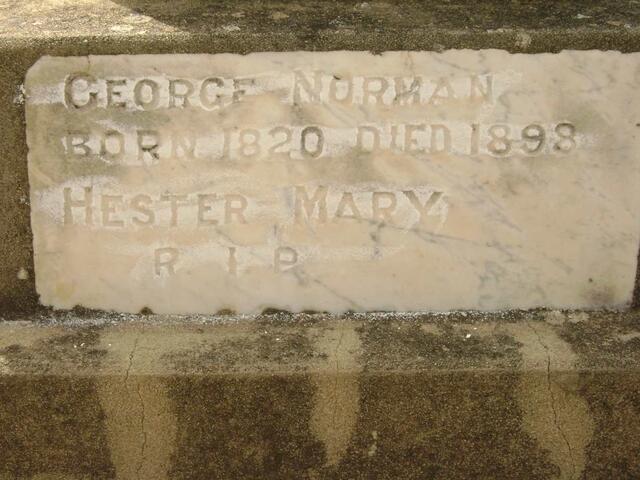 NORMAN George 1820-1898 & Hester Mary