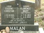 MALAN Eugéne Christian 1898-1982 & Florence Mary FOSTER 1904-2002