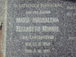 MINNIE Maria Magdalena Elizabeth nee LANGENHOVEN 1868-1941