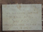APRIL Minnie nee PIEDT -1966