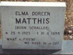 MATTHIS Elma Doreen nee SCHALLER 1925-1988