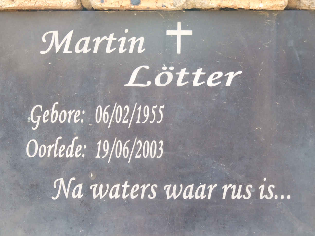 LOTTER Martin 1955-2003