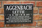 AGGENBACH Lettie 1929-2010