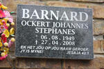 BARNARD Ockert Johannes Stephanus 1949-2008