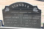 STANDER Barend Jacobus 1904-1972 & Jeanette Sophia 1909-1972