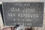 RENSBURG Izak, Janse van 1898-1929