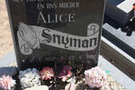 SNYMAN Alice 1952-1992