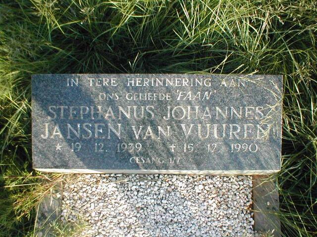 VUUREN Stephanus Johannes, Jansen van 1939-1990