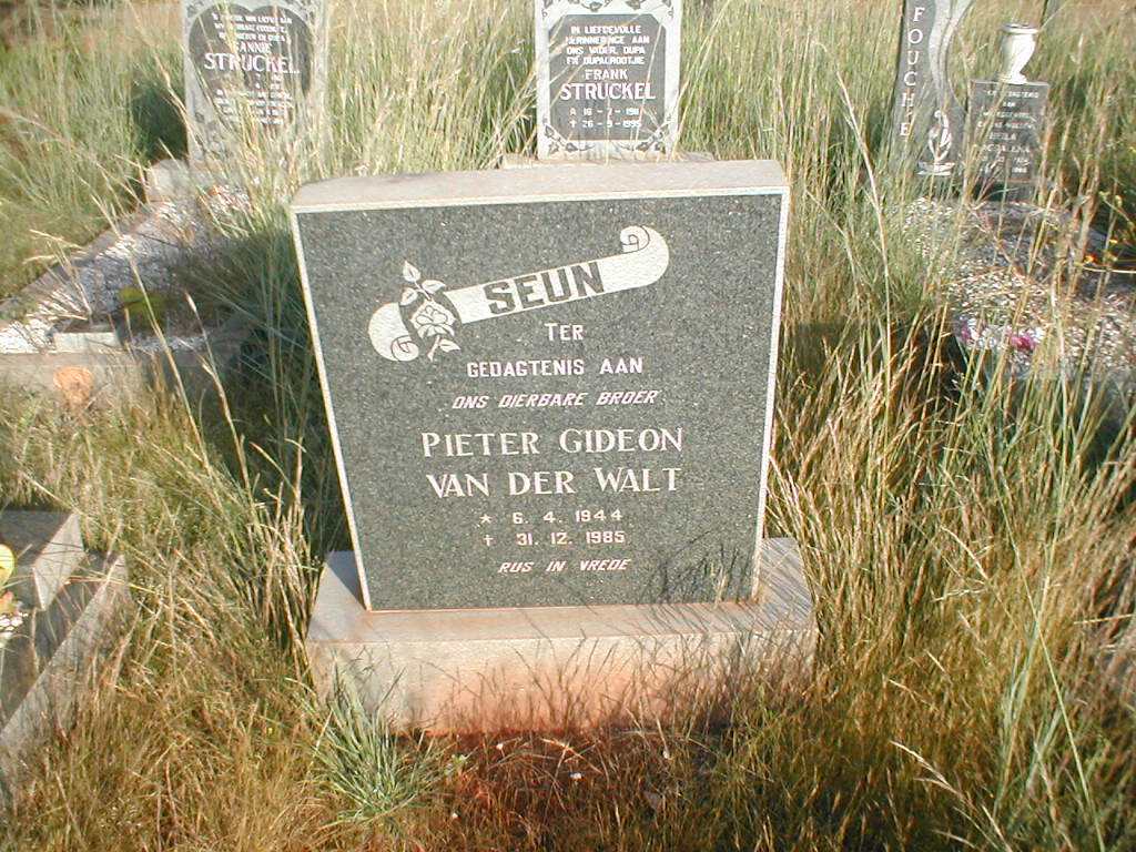 WALT Pieter Gideon, van der 1944-1985