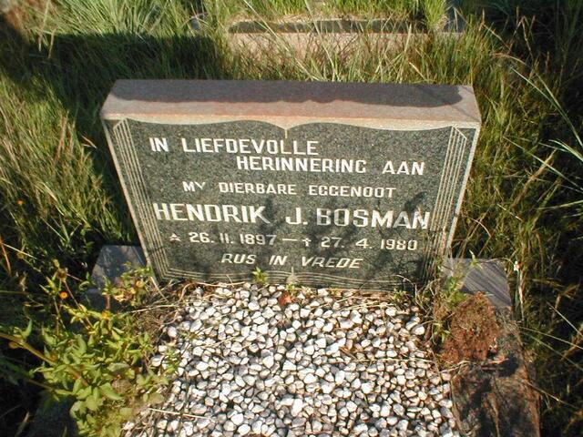 BOSMAN Hendrik J. 1897-1980