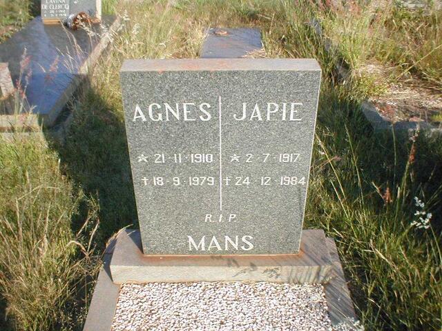 MANS Japie 1917-1984 & Agnes 1910-1979