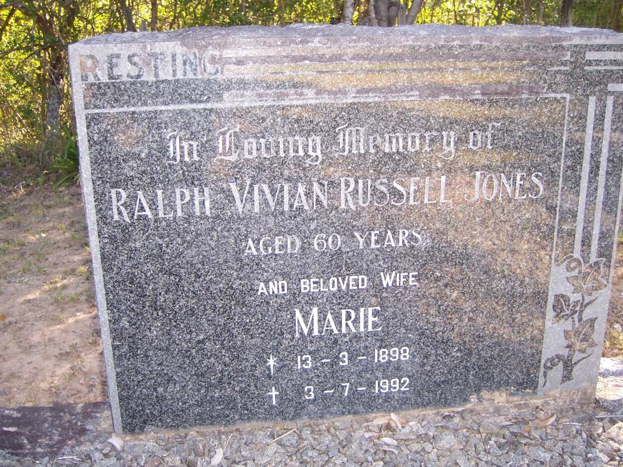 JONES Ralph Vivian Russell & Marie 1898-1992