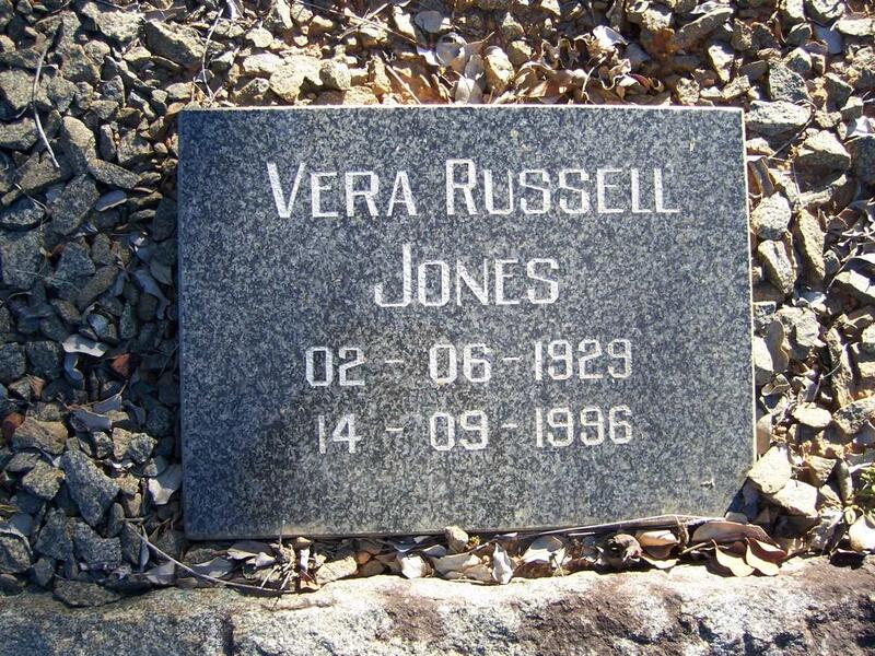 JONES Vera Russell 1929-1996