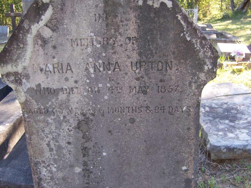 UPTON Maria Anna -1857