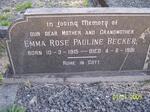 BECKER Emma Rose Pauline 1915-1991