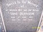 DURRHEIM Anne 1905-1959