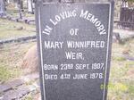 WEIR Mary Winnifred 1907-1976
