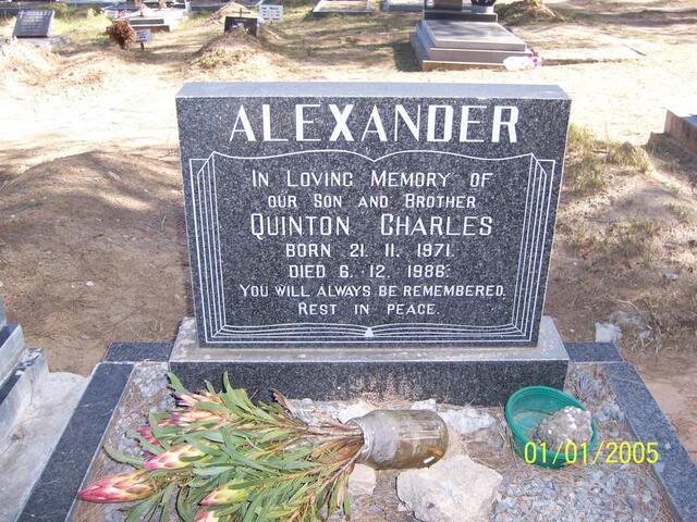ALEXANDER Quinton Charles 1971-1986