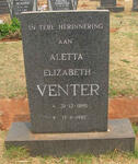 VENTER Aletta Elizabeth 1895-1987