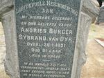 DYK Andries Burger Sybrand, van -1931