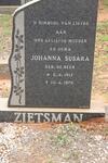 ZIETSMAN Johanna Susara nee DE BEER 1915-1970