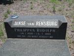 RENSBURG Philippus Rudolph, Janse van 1928-1983