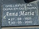 BOTHA Anna Maria 1921-2010