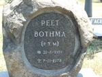 BOTHMA P.T.M. 1919-1978