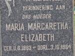 ERASMUS Maria Margaretha Elizabeth 1883-1964