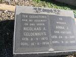 GELDENHUYS Nicolaas A. 1873-1958 & Anna J. COETZEE 1883-1969
