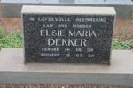 DEKKER Elsie Maria 1909-1989