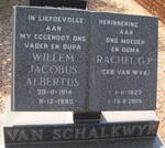 SCHALKWYK Willem Jacobus Albertus, van 1914-1995 & Rachel G.P. VAN WYK 1927-2004